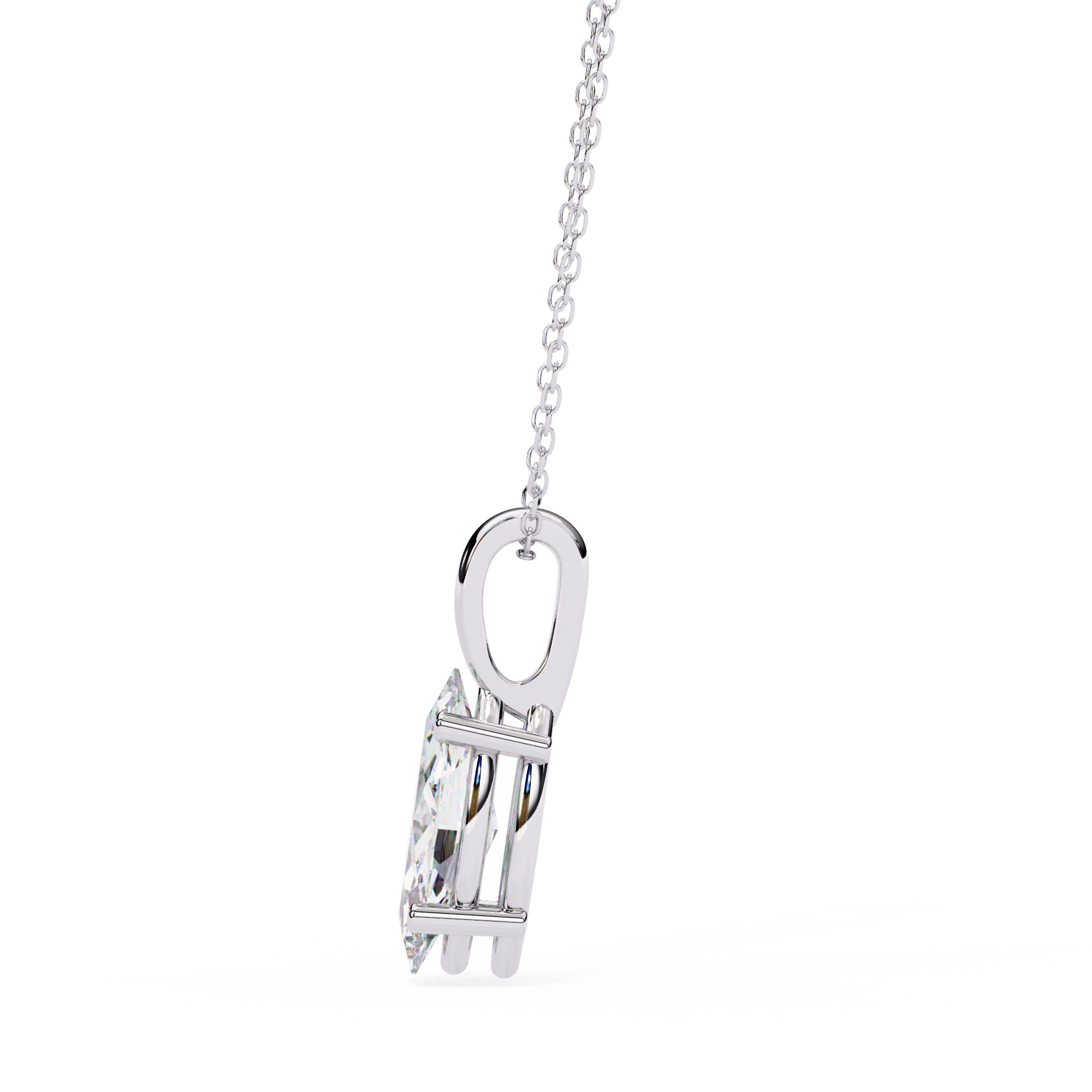Solitairekart 0.93ct  Marquise-Cut Natural Diamond Solitaire Pendant-H Color, VS1 Clarity
